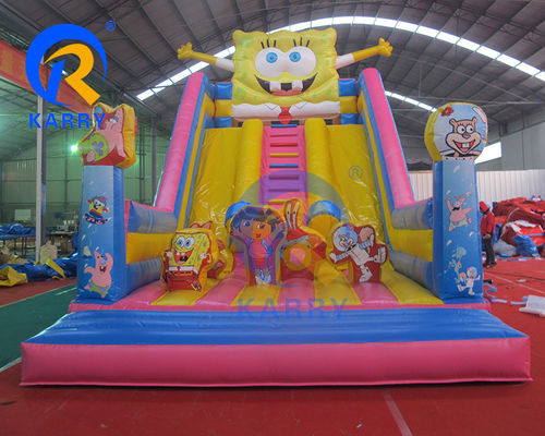 Casa de salto e escorrega seca de PVC inflável comercial para aluguel de festas em ambientes internos 8x3x5m