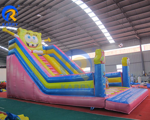 Casa de salto e escorrega seca de PVC inflável comercial para aluguel de festas em ambientes internos 8x3x5m