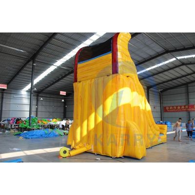 Slide de água inflável de qualidade comercial com impressão digital tamanho quadrado 18 pés