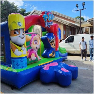 Expedição expressa Slide inflável Combo Bouncer Cartoon Inflável Combo Castelo Para Crianças