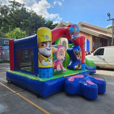 Expedição expressa Slide inflável Combo Bouncer Cartoon Inflável Combo Castelo Para Crianças
