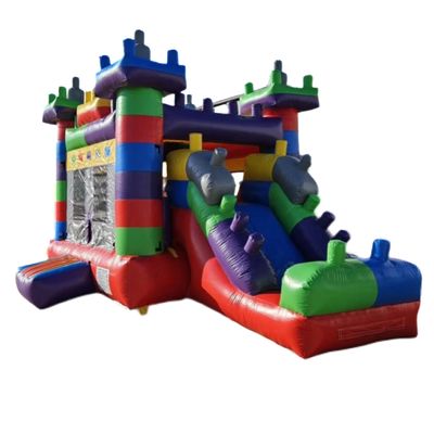 Parque ao ar livre Unisex comercial colorido Tetris saltar inflável casa de salto para crianças