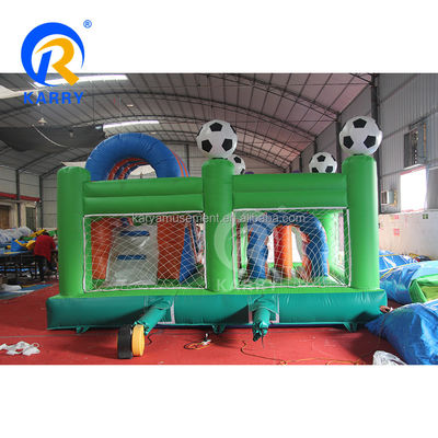 Slide de salto e pontuação PVC inflável casa de segurança combinado para entusiastas de futebol unisex