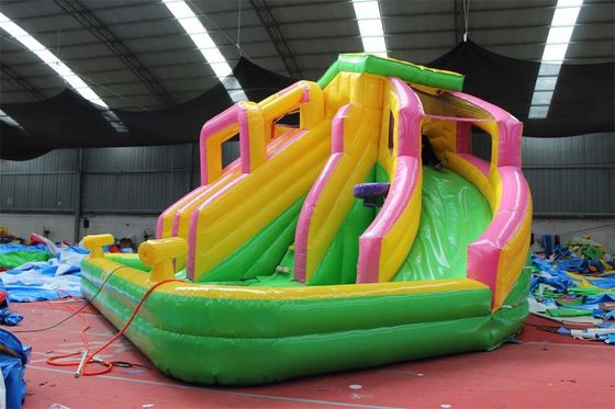 Verão Grande Piscina Slide Inflável Castelo Para Crianças Outdoor Piscina Jogo de Escalada