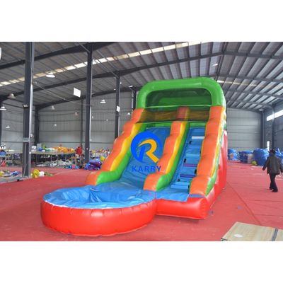 Logotipo personalizado Impresso Slide de água inflável e soprador com piscina em 2024
