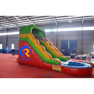 Logotipo personalizado Impresso Slide de água inflável e soprador com piscina em 2024