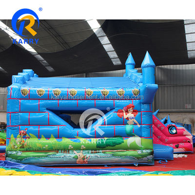 14 anos de idade equipamento de diversão para crianças inflável casa salto com escorrega