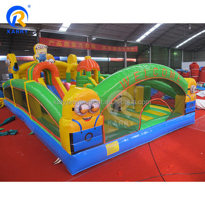 Acessórios de sopradores de ar Minions infláveis Fun City Castelo de saltos para o tempo de brincadeira das crianças