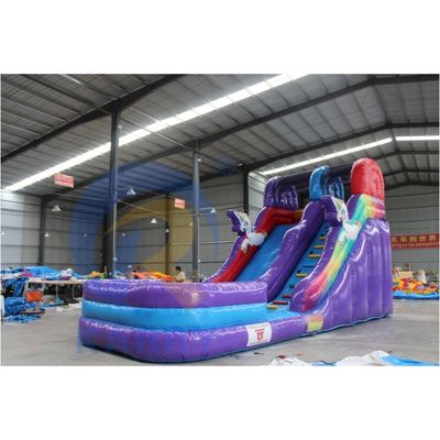 OEM aceito Mini Unicorn PVC deslizamento de água inflável com piscina e balanço de escalada