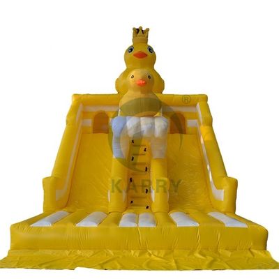 Unisexo Pequeno Pato Amarelo tema Salto Castelo Slides Duplos para Parque Infantil