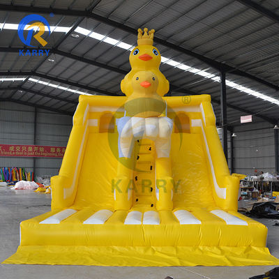 Unisexo Pequeno Pato Amarelo tema Salto Castelo Slides Duplos para Parque Infantil