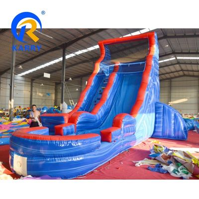 CE EN14960 Certificado Slide de ar de base larga Bouncer de água Slide de água inflável para adultos