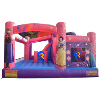 Portátil Princesa Castelo Bounce House inflável Bouncer Slide Combo para Crianças