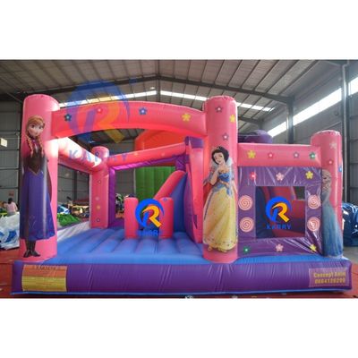Portátil Princesa Castelo Bounce House inflável Bouncer Slide Combo para Crianças