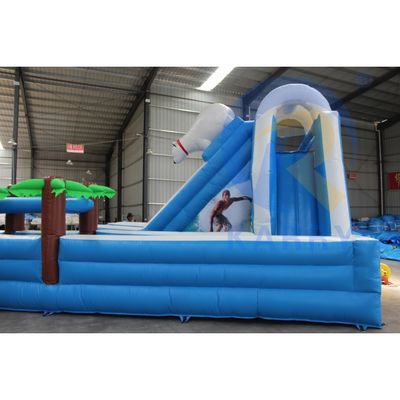 Deslizamento de água comercial inflável Urso Polar Polar Mergulho Ártico Dual Lane para diversão ao ar livre