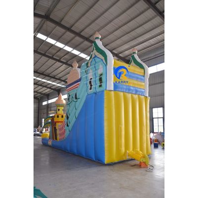 Slides de água infláveis comerciais com tema do castelo da princesa