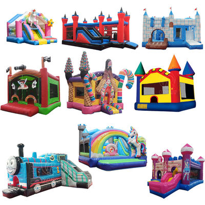 Unisex Mega Rosa Slide Inflavel de Água com piscina de água e casa de salto Combinação All-In-One
