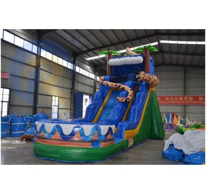 Ocasião Comercial PVC Área Preenchida de Água Pára-quedas Inflável Slide de Água com piscina