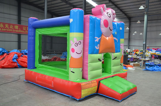 Promoção de Eventos Comerciais Slide do Castelo Inflável com Crianças Cartoon Pig Bounce House