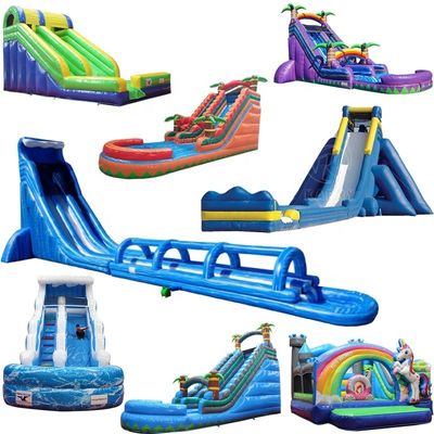 Carry Target 0,55mm PVC Tarpaulin Amarelo Magic Color Slide de água inflável com piscina