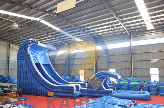 Shopping Mall Ocasião Grande escorrega de água inflável com piscina e longa pista de escorrega