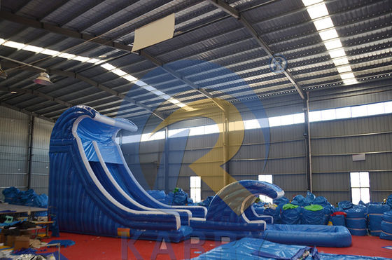 Shopping Mall Ocasião Grande escorrega de água inflável com piscina e longa pista de escorrega