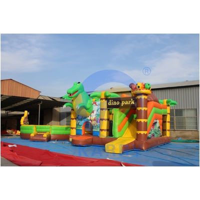 Dino Park Air Bounce House Combo Slide Bouncers Jumpers para crianças
