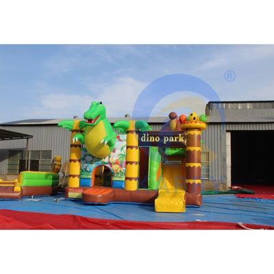 Dino Park Air Bounce House Combo Slide Bouncers Jumpers para crianças