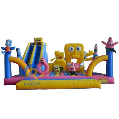 Combinação de escorregador de castelo Popular equipamento de diversão de boneca inflável para parque ao ar livre