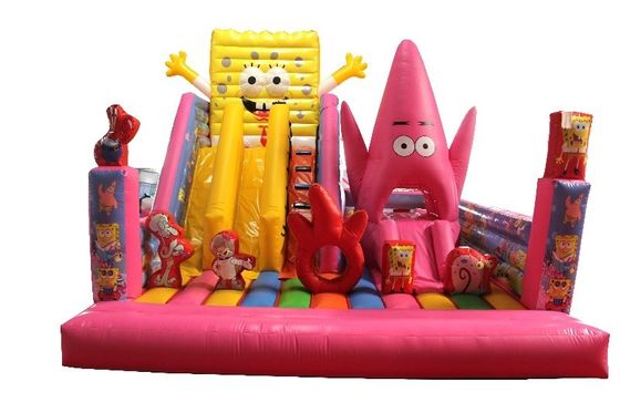 Combinação de escorregador de castelo Popular equipamento de diversão de boneca inflável para parque ao ar livre