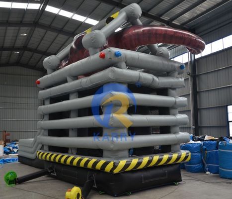 Equipamento de parque de diversões Cageado Besta Castelo de salto Casa de salto inflável com escorrega