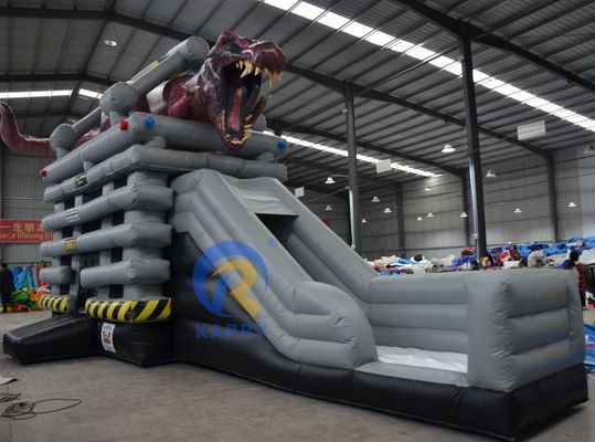 Equipamento de parque de diversões Cageado Besta Castelo de salto Casa de salto inflável com escorrega