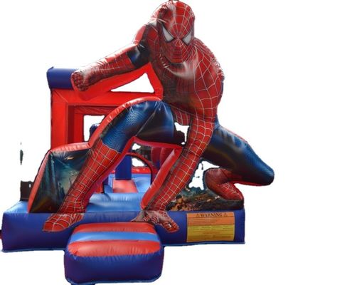 Blower Incluído Personagem de desenho animado Trampolín inflável Slide para parques de diversões