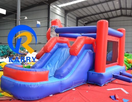 Blower Incluído Personagem de desenho animado Trampolín inflável Slide para parques de diversões