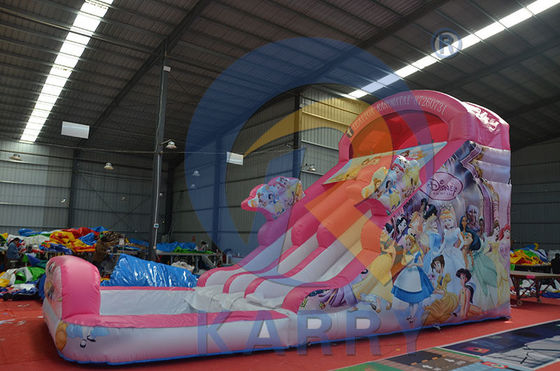 Playcenter Parque aquático de verão Princesa rosa escorrega de água inflável com piscina