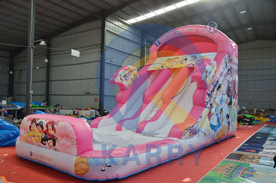 Playcenter Parque aquático de verão Princesa rosa escorrega de água inflável com piscina