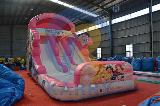 Playcenter Parque aquático de verão Princesa rosa escorrega de água inflável com piscina