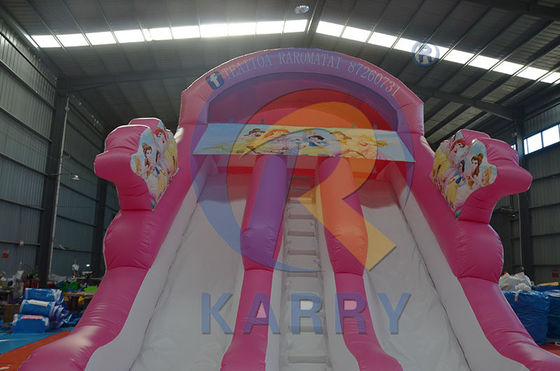 Playcenter Parque aquático de verão Princesa rosa escorrega de água inflável com piscina