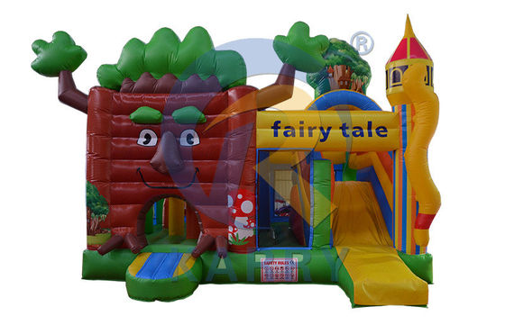 Características PORTABLE O mais recente castelo da floresta deslizamento castelo de brinquedo ao ar livre para casa / negócios