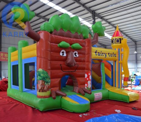 Características PORTABLE O mais recente castelo da floresta deslizamento castelo de brinquedo ao ar livre para casa / negócios