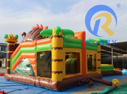 Características PORTABLE Festa infantil Salto Castelo salto com deslizamento no tema dinossauro