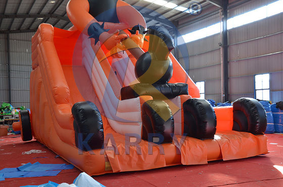 Deslizamento inflável para venda comercial Deslizamento de duas pistas Deslizamento laranja Deslizamento seco Aluguel Unisex