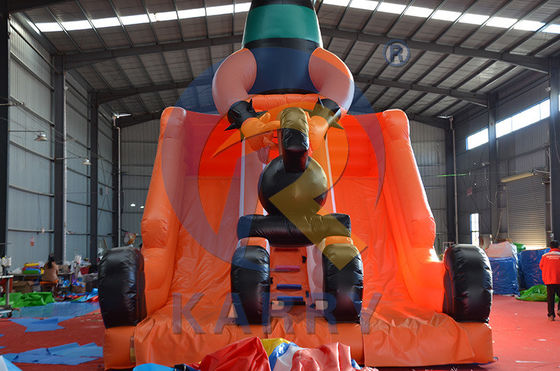Deslizamento inflável para venda comercial Deslizamento de duas pistas Deslizamento laranja Deslizamento seco Aluguel Unisex