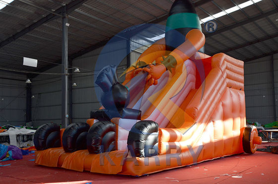Deslizamento inflável para venda comercial Deslizamento de duas pistas Deslizamento laranja Deslizamento seco Aluguel Unisex