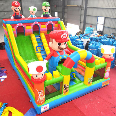 Slides infláveis ao ar livre para crianças Unisex tamanho personalizado Jardim de infância do castelo salto