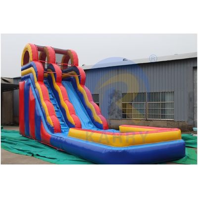 Slide de salto de PVC de tamanho adulto de seis polegadas Slide de água inflável longo e grande com segurança