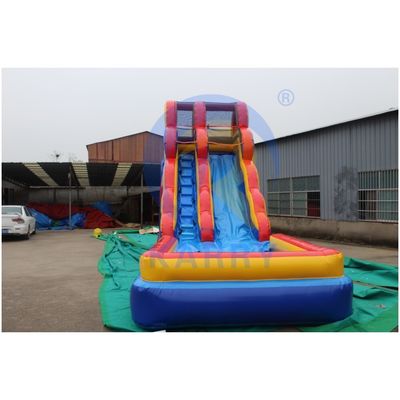 Slide de salto de PVC de tamanho adulto de seis polegadas Slide de água inflável longo e grande com segurança