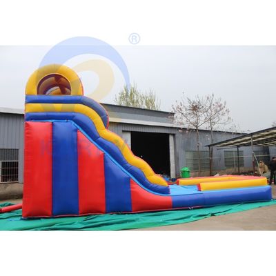 Slide de salto de PVC de tamanho adulto de seis polegadas Slide de água inflável longo e grande com segurança