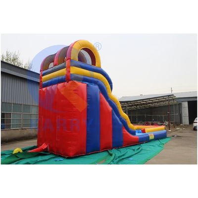 Slide de salto de PVC de tamanho adulto de seis polegadas Slide de água inflável longo e grande com segurança