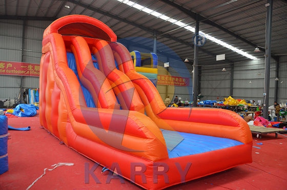 Slide de água para adultos de PVC comercial vermelho duplo para aluguel de festas